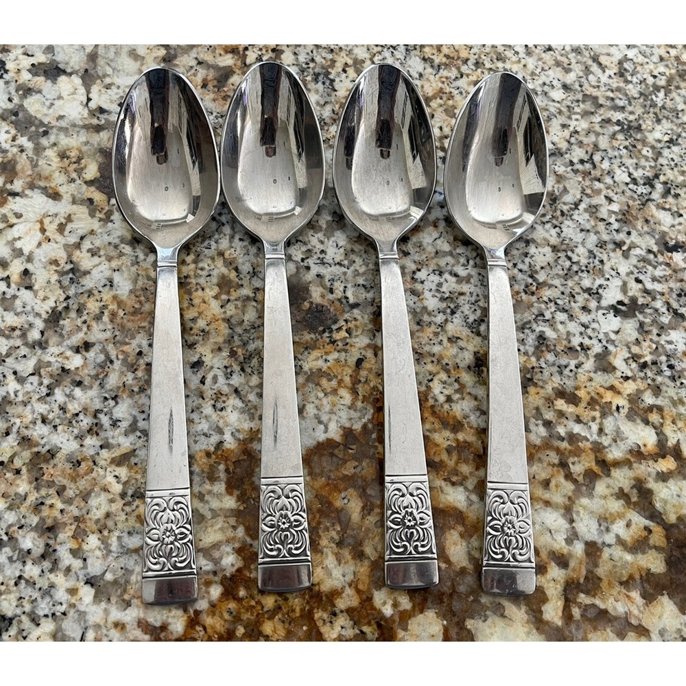 4 Reed & Barton 18/10 Stainless Table Spoon 7in.